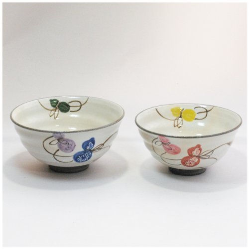 Amazon | 清水焼 京焼 嘉峰窯 六瓢 組飯碗 サイズ：大12×6.2 小11.5